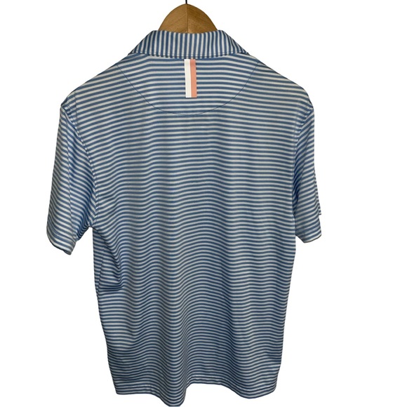 Rhoback Blue and White Striped Polo Shirt - Picture 4 of 8